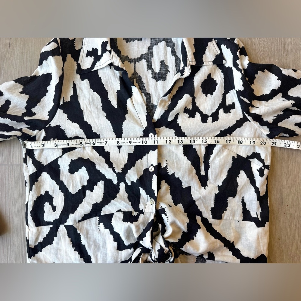 Rachel Zoe Printed Linen/Rayon 2 Piece set. Wide leg pant Sz L EUC Resort Wear - Picture 8 of 16
